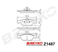 DAVID VASCO Z1487 Kit pastiglie freno, Freno a disco per FIAT