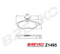 DAVID VASCO Z1495 Kit pastiglie freno, Freno a disco per CITROËN