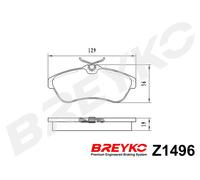 DAVID VASCO Z1496 Kit pastiglie freno, Freno a disco per CITROËN