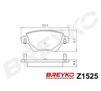 DAVID VASCO Z1525 Kit pastiglie freno, Freno a disco per FORD,JAGUAR,RENAULT