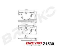 DAVID VASCO Z1530 Kit pastiglie freno, Freno a disco per ALPINA,BMW