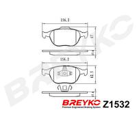 DAVID VASCO Z1532 Kit pastiglie freno, Freno a disco per FORD