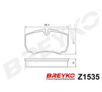 DAVID VASCO Z1535 Kit pastiglie freno, Freno a disco per IVECO
