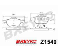 DAVID VASCO Z1540 Kit pastiglie freno, Freno a disco per RENAULT