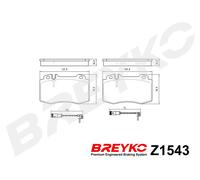 DAVID VASCO Z1543 Kit pastiglie freno, Freno a disco per MERCEDES-BENZ,OPEL,PORS