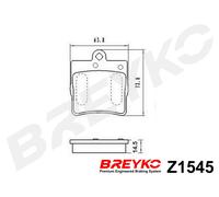 DAVID VASCO Z1545 Kit pastiglie freno, Freno a disco per CHRYSLER,MERCEDES-BENZ