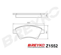DAVID VASCO Z1552 Kit pastiglie freno, Freno a disco per RENAULT