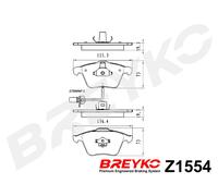 DAVID VASCO Z1554 Kit pastiglie freno, Freno a disco per AUDI,SEAT