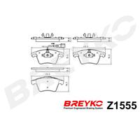 DAVID VASCO Z1555 Kit pastiglie freno, Freno a disco per VW