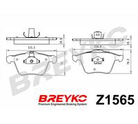 DAVID VASCO Z1565 Kit pastiglie freno, Freno a disco per VOLVO