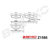 DAVID VASCO Z1586 Kit pastiglie freno, Freno a disco per SKODA,VW