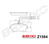 DAVID VASCO Z1594 Kit pastiglie freno, Freno a disco per PEUGEOT