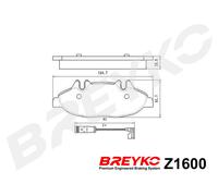 DAVID VASCO Z1600 Kit pastiglie freno, Freno a disco per MERCEDES-BENZ