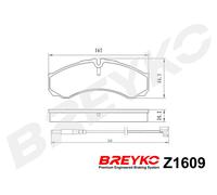 DAVID VASCO Z1609 Kit pastiglie freno, Freno a disco per RENAULT TRUCKS