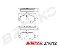 DAVID VASCO Z1612 Kit pastiglie freno, Freno a disco per BMW,MINI