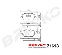 DAVID VASCO Z1613 Kit pastiglie freno, Freno a disco per CADILLAC,FIAT,OPEL,SAAB