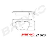 DAVID VASCO Z1620 Kit pastiglie freno, Freno a disco per CITROËN,PEUGEOT