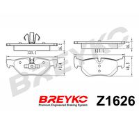 DAVID VASCO Z1626 Kit pastiglie freno, Freno a disco per BMW,BMW (BRILLIANCE)