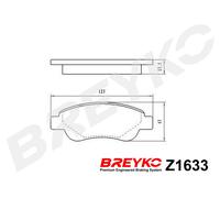 DAVID VASCO Z1633 Kit pastiglie freno, Freno a disco per CITROËN,PEUGEOT,TOYOTA