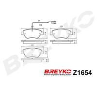 DAVID VASCO Z1654 Kit pastiglie freno, Freno a disco per ALFA ROMEO,FIAT,LANCIA