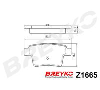 DAVID VASCO Z1665 Kit pastiglie freno, Freno a disco per FORD,JAGUAR