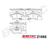 DAVID VASCO Z1668 Kit pastiglie freno, Freno a disco per OPEL
