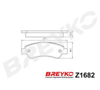 DAVID VASCO Z1682 Kit pastiglie freno, Freno a disco per CITROËN,FIAT,PEUGEOT