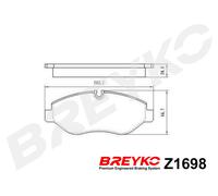 DAVID VASCO Z1698 Kit pastiglie freno, Freno a disco per MERCEDES-BENZ,VW