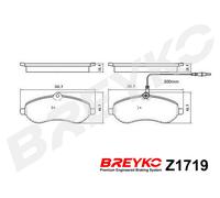 DAVID VASCO Z1719 Kit pastiglie freno, Freno a disco per CITROËN,FIAT,PEUGEOT,TO