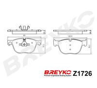 DAVID VASCO Z1726 Kit pastiglie freno, Freno a disco per BMW