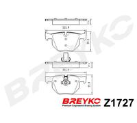 DAVID VASCO Z1727 Kit pastiglie freno, Freno a disco per BMW
