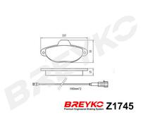 DAVID VASCO Z1745 Kit pastiglie freno, Freno a disco per FIAT,FORD