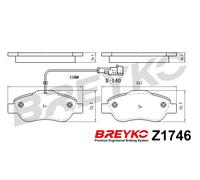 DAVID VASCO Z1746 Kit pastiglie freno, Freno a disco per FIAT,FORD,PEUGEOT