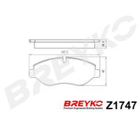 DAVID VASCO Z1747 Kit pastiglie freno, Freno a disco per IVECO