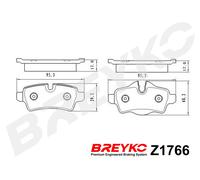 DAVID VASCO Z1766 Kit pastiglie freno, Freno a disco per MINI