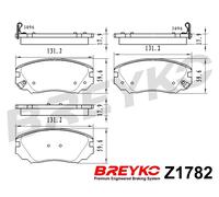 DAVID VASCO Z1782 Kit pastiglie freno, Freno a disco per CHEVROLET,OPEL,SAAB