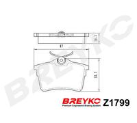 DAVID VASCO Z1799 Kit pastiglie freno, Freno a disco per CITROËN,PEUGEOT