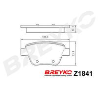 DAVID VASCO Z1841 Kit pastiglie freno, Freno a disco per AUDI,SEAT,SKODA,VW