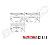 DAVID VASCO Z1843 Kit pastiglie freno, Freno a disco per CHEVROLET,OPEL