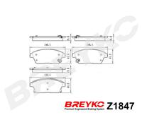 DAVID VASCO Z1847 Kit pastiglie freno, Freno a disco per CADILLAC,CHEVROLET,OPEL