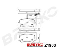 DAVID VASCO Z1903 Kit pastiglie freno, Freno a disco per NISSAN,OPEL,RENAULT