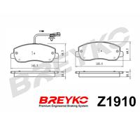 DAVID VASCO Z1910 Kit pastiglie freno, Freno a disco per NISSAN,OPEL,RENAULT