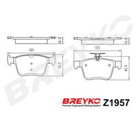 DAVID VASCO Z1957 Kit pastiglie freno, Freno a disco per AUDI,SEAT,VW