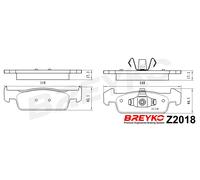 DAVID VASCO Z2018 Kit pastiglie freno, Freno a disco per DACIA