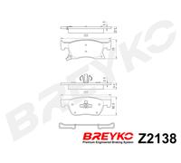 DAVID VASCO Z2138 Kit pastiglie freno, Freno a disco per OPEL