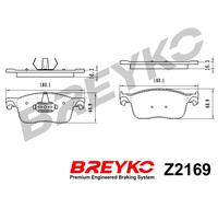 DAVID VASCO Z2169 Kit pastiglie freno, Freno a disco per CITROËN,PEUGEOT,TOYOTA