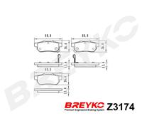 DAVID VASCO Z3174 Kit pastiglie freno, Freno a disco per HONDA
