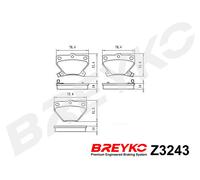 DAVID VASCO Z3243 Kit pastiglie freno, Freno a disco per TOYOTA