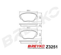 DAVID VASCO Z3251 Kit pastiglie freno, Freno a disco per TOYOTA