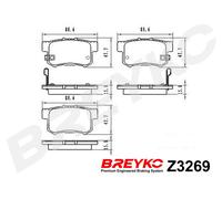 DAVID VASCO Z3269 Kit pastiglie freno, Freno a disco per ACURA,HONDA